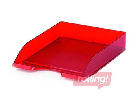 Dokumentu plaukts Durable Basic, caurspīdīgs sarkans