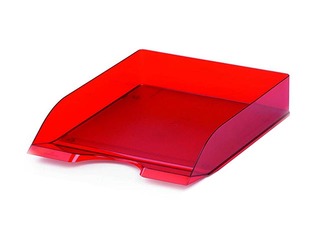 Dokumentu plaukts Durable Basic, caurspīdīgs sarkans