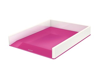 Dokumentu plaukts Leitz WOW, balts/rozā + AKCIJA! Pērc dokumentu plauktus saņem dāvanu!