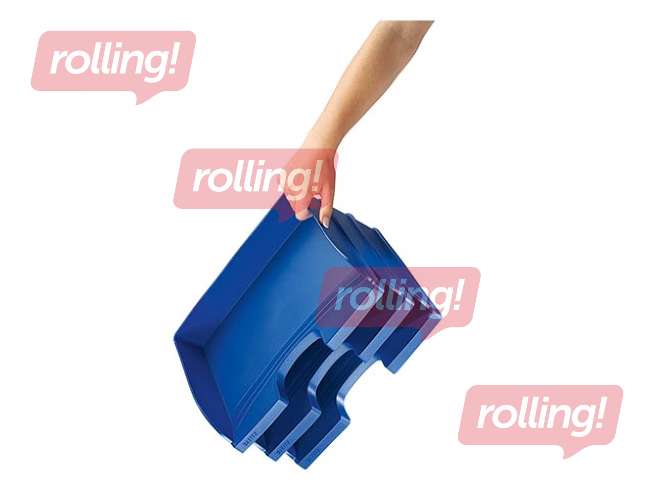 Dokumentu plaukts Leitz Plus, A4, atvērums platākajā malā, zils