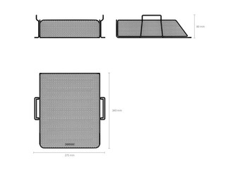 Dokumentu plaukts ErichKrause, metāla, 80mm, melns