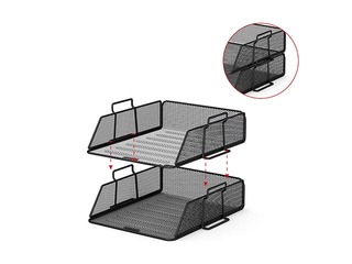 Dokumentu plaukts ErichKrause, metāla, 80mm, melns