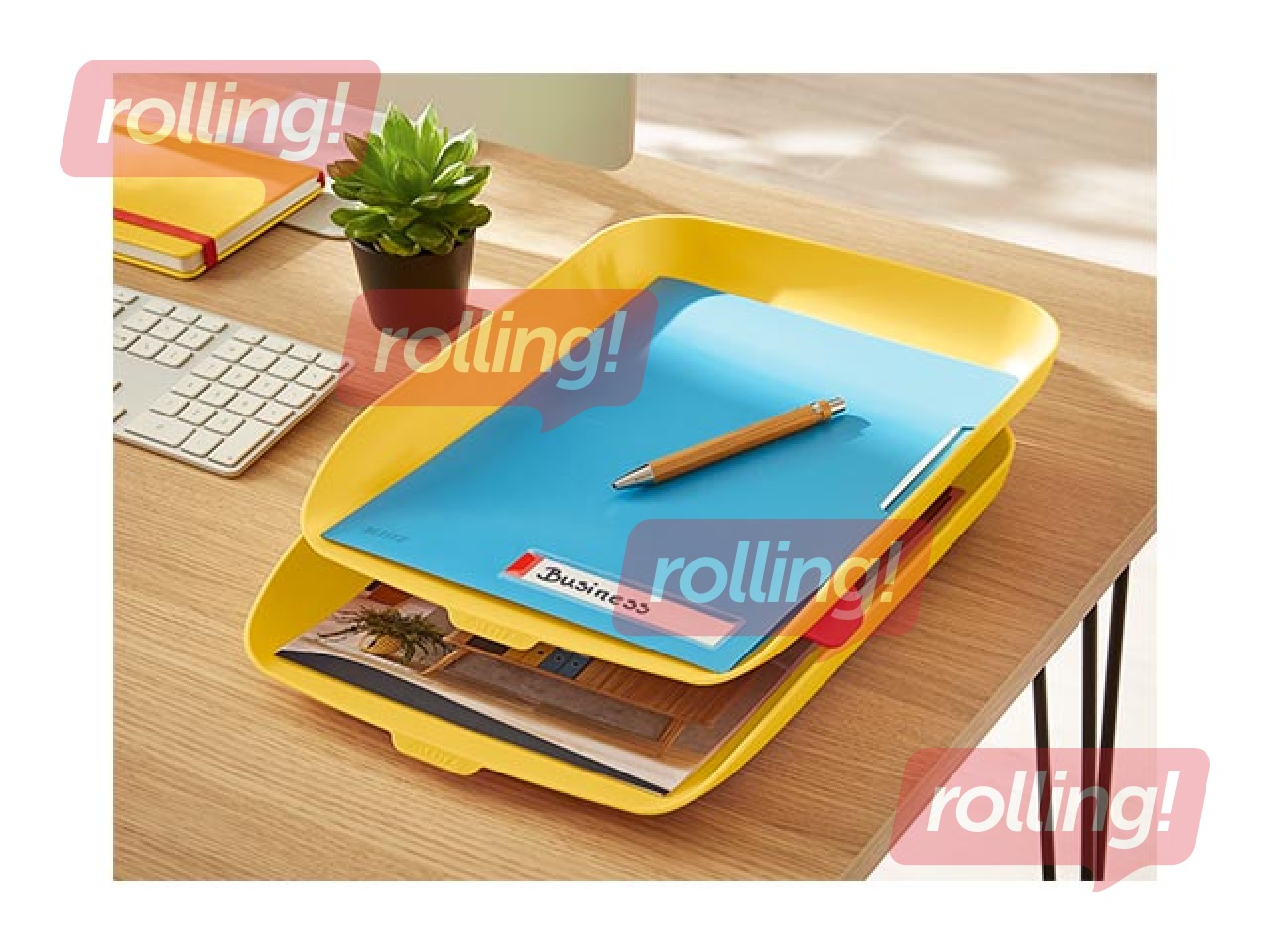 Dokumentu plauktu komplekts Leitz Cosy 2, dzeltens