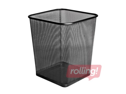 Papīrgrozs Forofis, metāla, melns, 28x28x32cm, 25l
