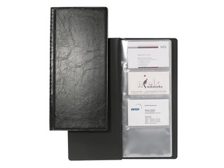 Vizītkaršu bloks Durable Visifix, 128 vizītkartēm, melns