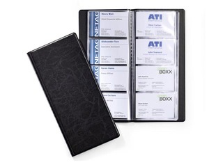 Vizītkaršu bloks Durable Visifix, 115 x 253 mm, 192 vizītkartēm, melns