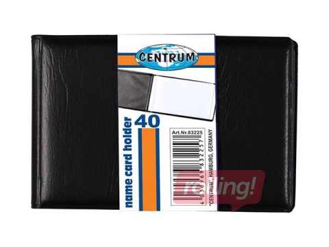 Vizītkaršu bloks Centrum 40 vizītkartēm, melns