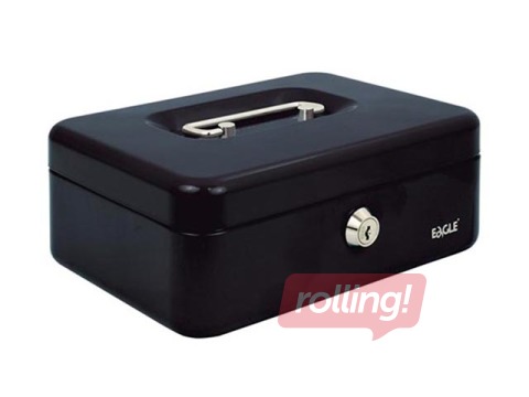 Naudas kaste Eagle 8878S, metāla, melna 