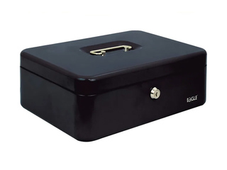 Naudas kaste Eagle 8878L, metāla, melna