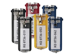 Atslēgu piekariņi Durable, 6 gab., dažādas krāsas
