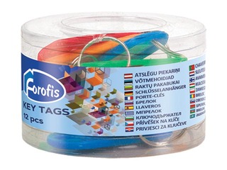 Atslēgu piekariņi Forofis, dažādas krāsas, 12 gab.