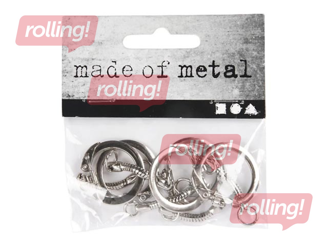 Atslēgu piekariņi ar ķēdīti, 5 gab.