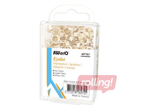 Kniedītes KW-Trio, zeltītas, 4.8x3.2mm, 250 gab.