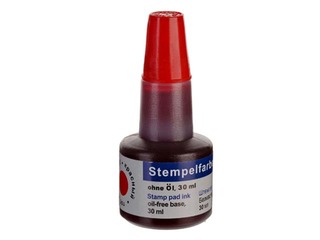 Zīmogu tinte Office Point, 30 ml, sarkana