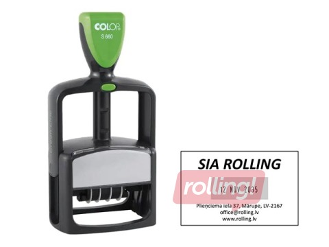 Zīmogs pēc pasūtījuma, Printer S660 Dater
