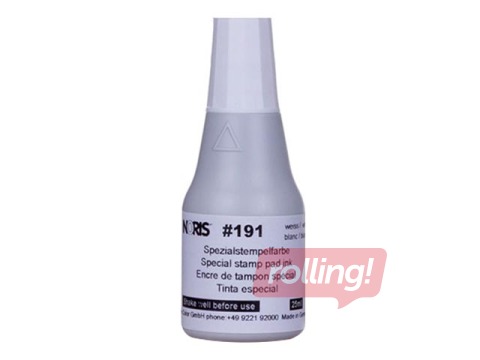 Zīmogu tinte Noris, 25 ml, balta