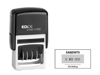 Zīmogs pēc pasūtījuma, Printer S260 Dater