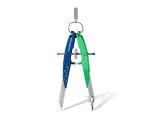 Cirkulis Staedtler, 556, metāla, zaļš/zils