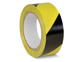 Brīdinājuma marķēšanas līmlente, melna-dzeltena. 50mmx33m
