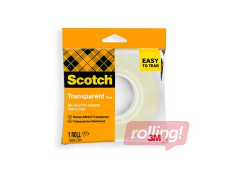Līmlente 3M, Scotch 508, 19mm x 33m, caurspīdīga