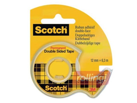 Līmlente abpusēja 3M Scotch,12mm x 6,3m 