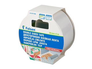 Līmlente abpusēja Folsen, 50mmx5m, caurspīdīga