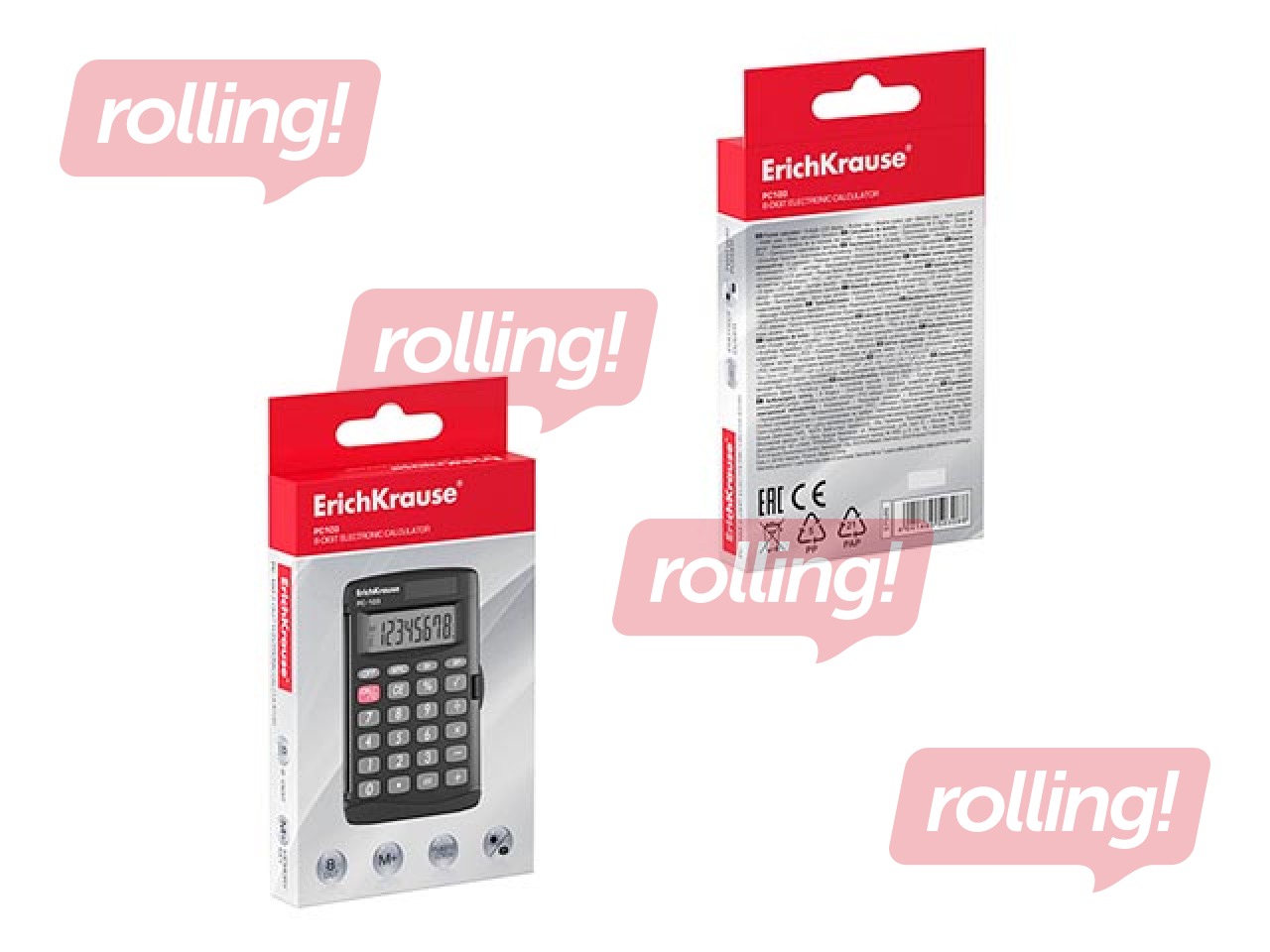 Kalkulators kabatas ar vāciņu, ErichKrause PC-103
