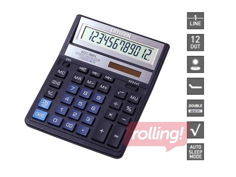 Kalkulators Citizen SDC-888 XBL, zils