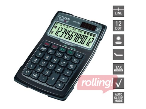 Kalkulators Citizen WR 3000, ūdens izturīgs