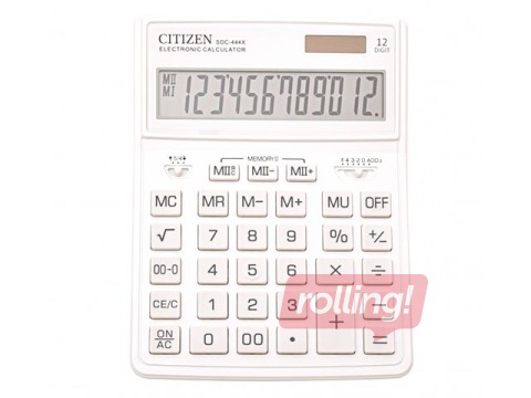 Kalkulators Citizen SDC-444XRWHE, balts
