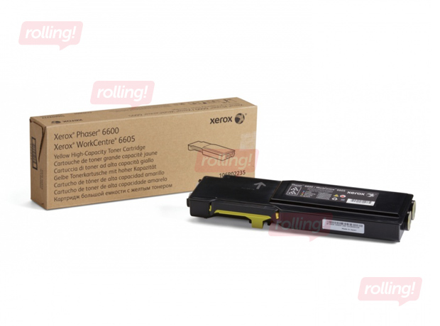 Tonera kasete Xerox Phaser 6600, dzeltena, (6000 lpp.)