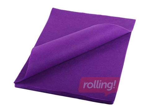 Filcs 20x30 cm, 150g/m2, lillā, 10 loksnes