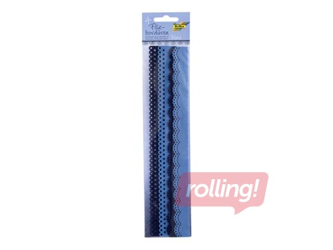 Filca mežģīņu lentes Folia, 4 gab, 30 cm, zilas