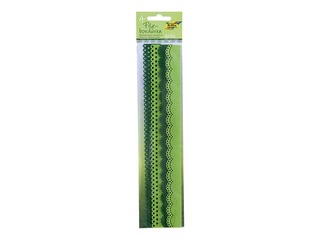 Filca mežģīņu lentes Folia, 4 gab, 30 cm, zaļas