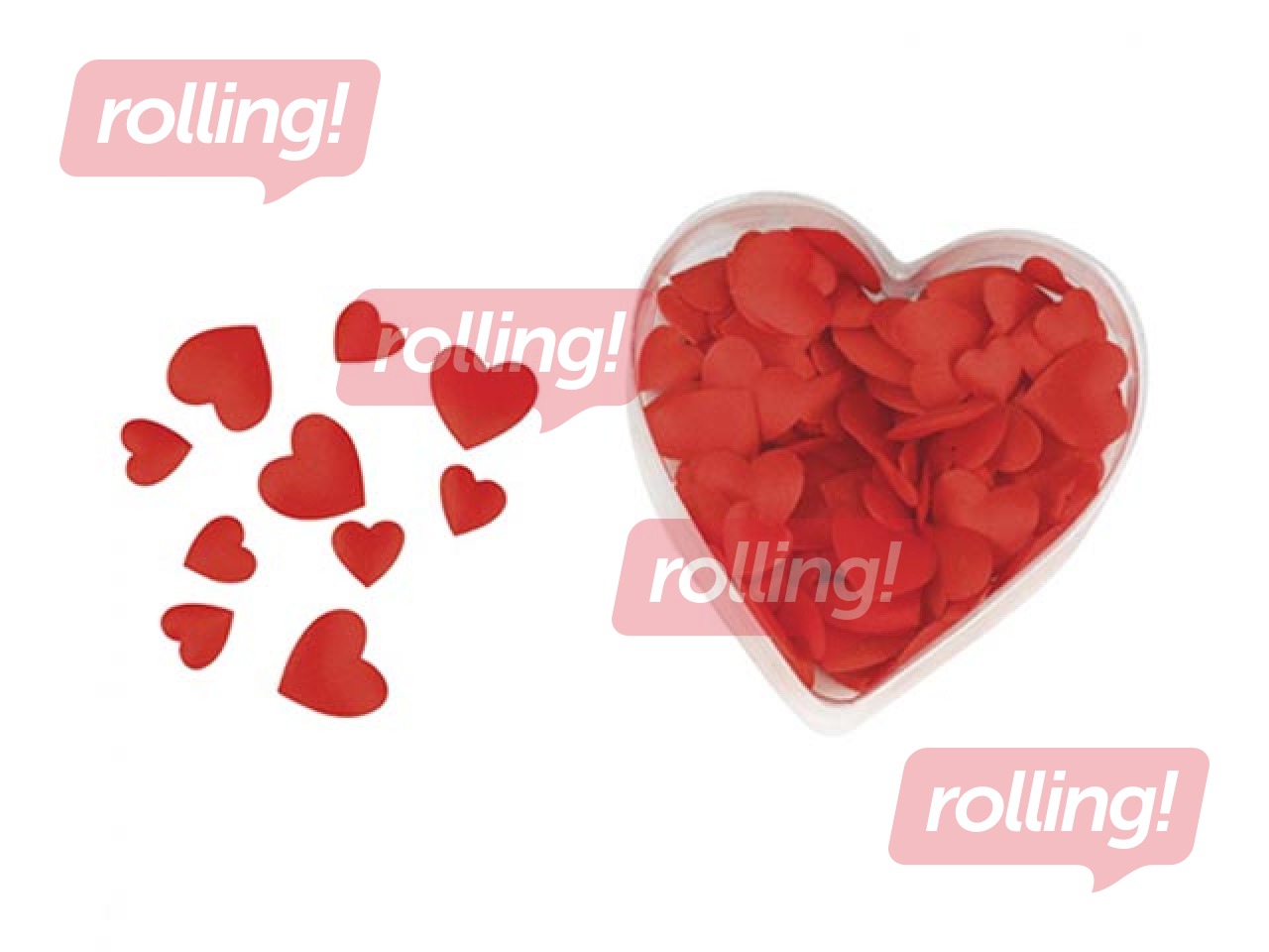 Satīna sirsniņas, sarkanas, 100 gab.