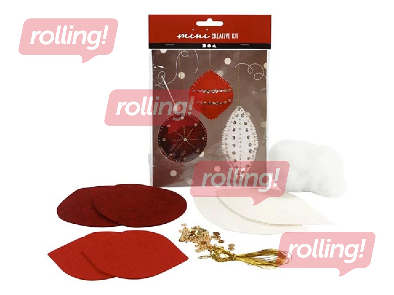 Radošais komplekts Mini Craft Kit Felt Ornaments