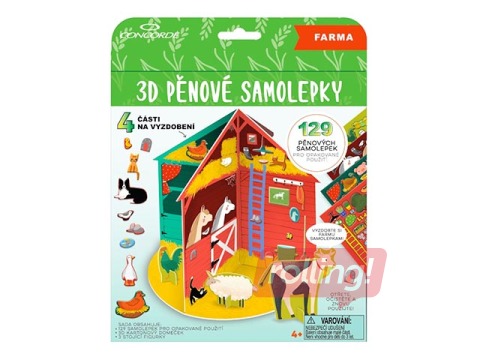 Pufīgo uzlīmju komplekts un 3D rotaļu namiņš Concorde Around the barn