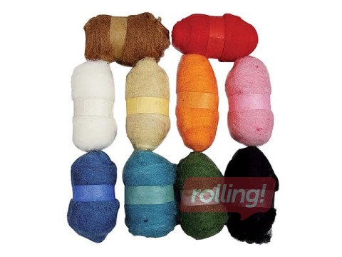 Vilna filcēšanai, 25g x 10 gab.