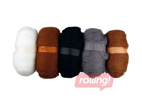 Vilna filcēšanai, 100g x 5 gab.