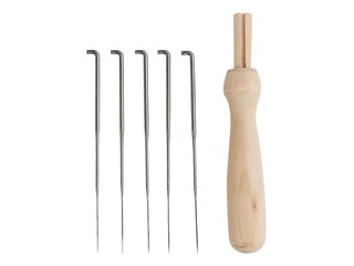 Filcēšanas adatu turētājs un 5 adatas