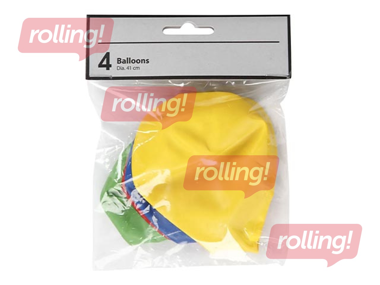Baloni, dažādas krāsas, 4 gab.