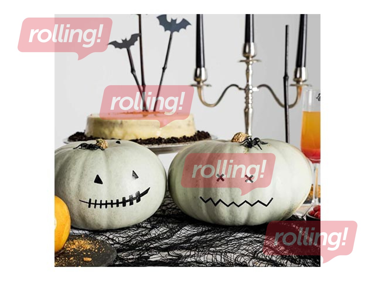 Halovīnu dekorācija Springos, melns tīkls, 76x198cm