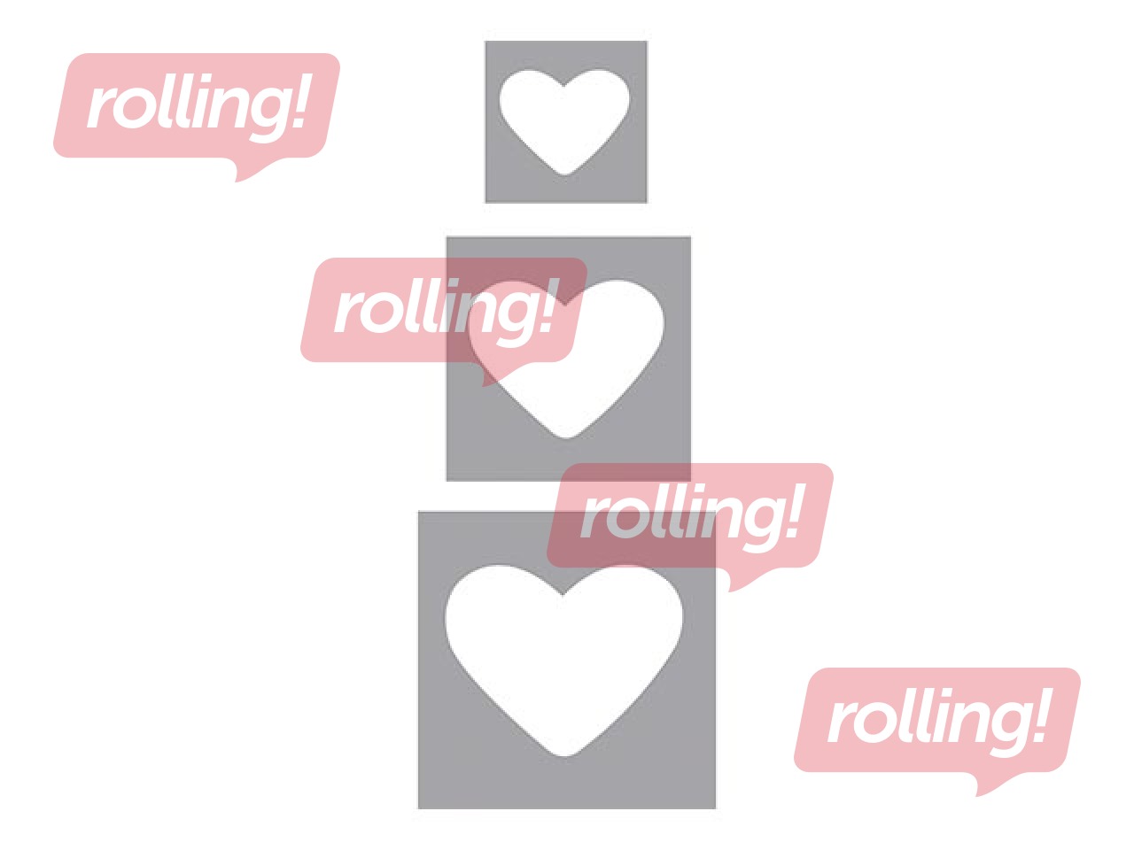 Dekoratīvo caurumsitēju komplekts Sirsniņas, 3 gab.