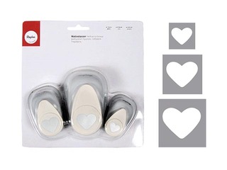 Dekoratīvo caurumsitēju komplekts Sirsniņas, 3 gab.