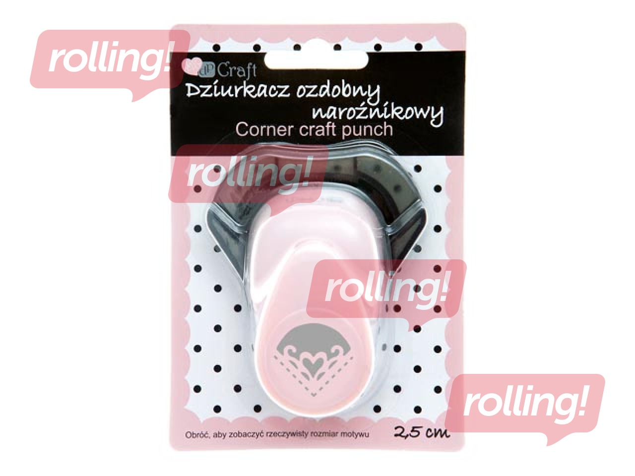 Motīvu caurumotājs stūrim Heart, D:2.5 cm