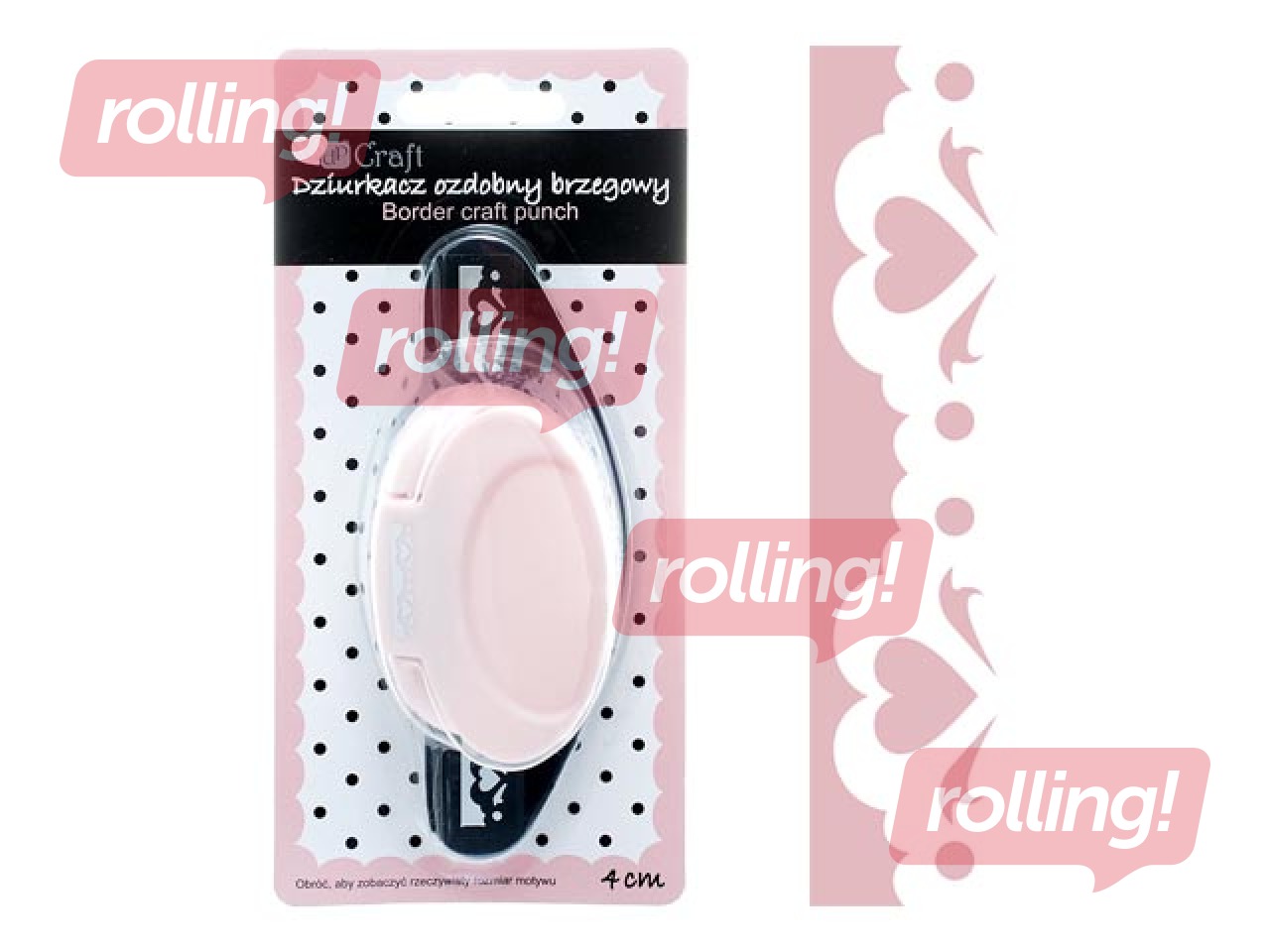 Motīvu caurumotājs malām Heart, motīvs izmērs 4 cm