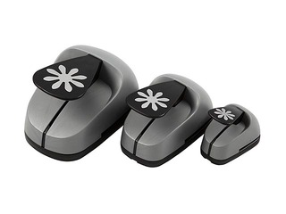 Dekoratīvo caurumsitēju komplekts, puķes, 3 gab.