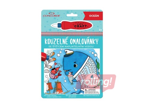 Krāsojamā grāmata ar ūdeni Okeāna pētnieks