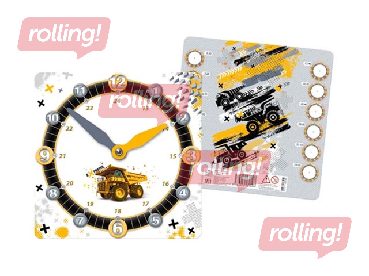 Papīra mācību pulkstenis Kravas mašīna