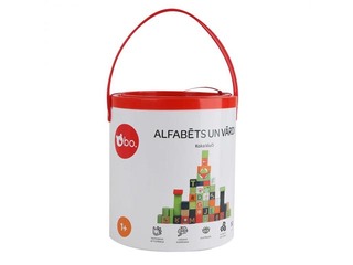 Spēle Alfabēts un vārdi, koka klucīši